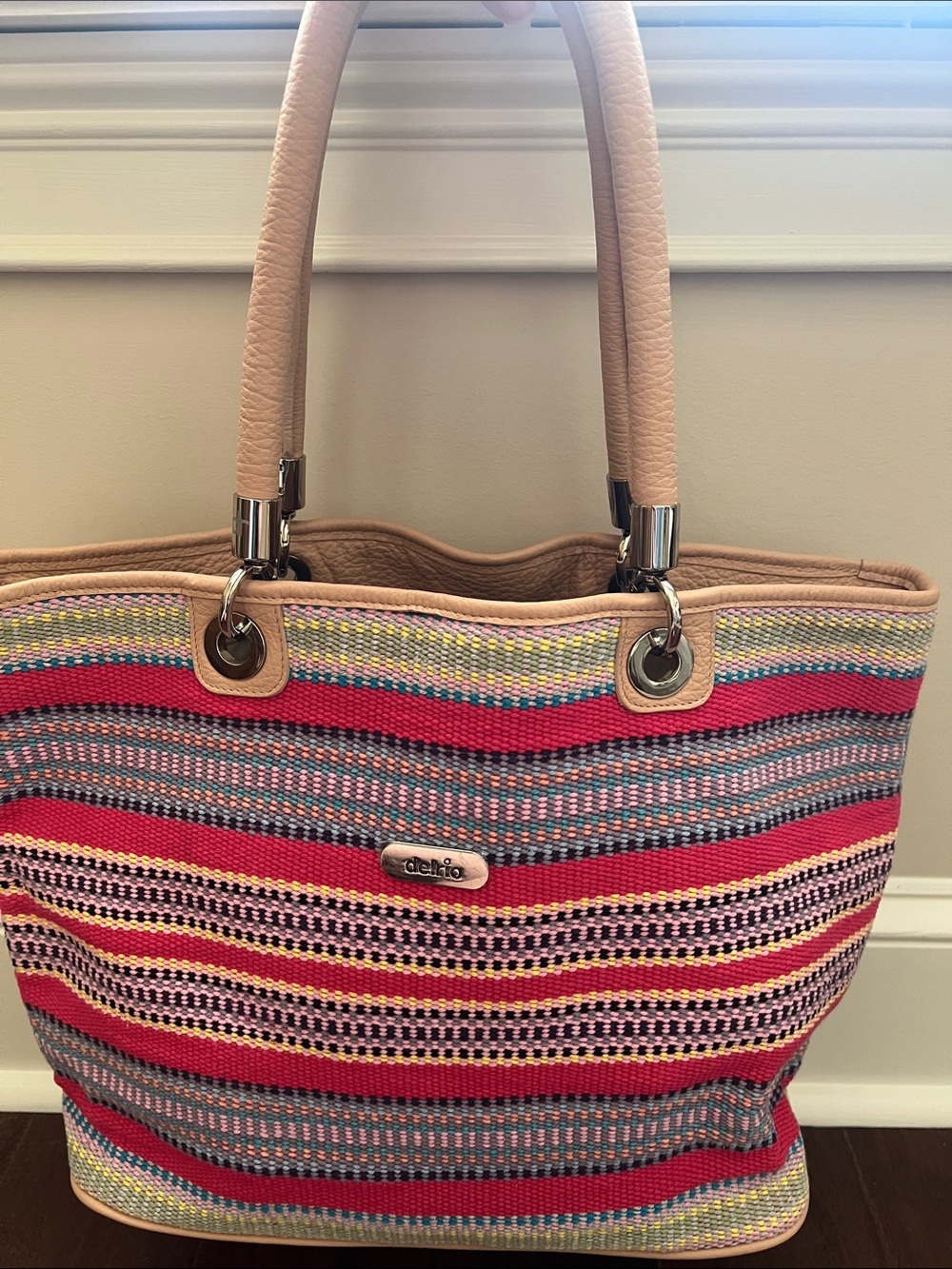 Delrio “Precio” Multicolor Woven Tote Bag | Excellent Condition | New With Tags